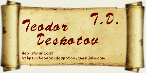 Teodor Despotov vizit kartica